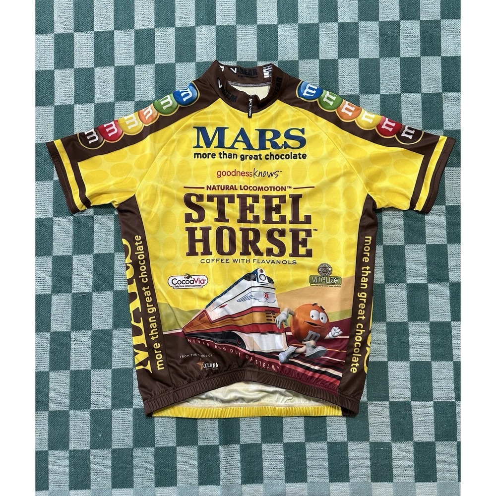 V Gear Men's Club Cut‎ Cycling Jersey Quarter Zip Mars Chocolate Steel Horse